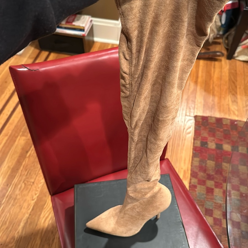 Azalea Wang Suede Thigh High Boots Size 7